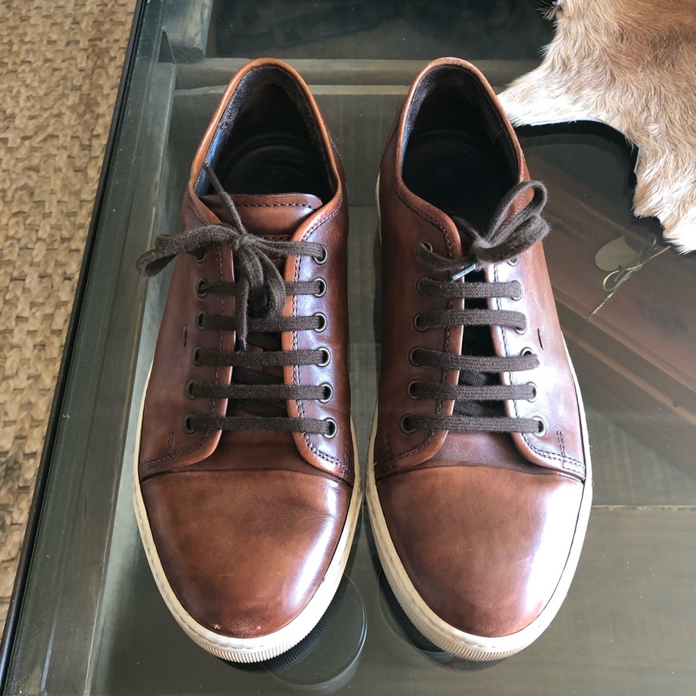 Santoni Leather Sneaker